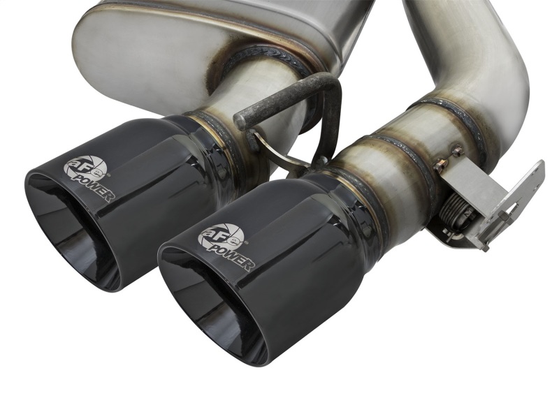 aFe MACHForce XP 3in 304 SS Axle-Back Exhaust Dual Exhaust (NPP) w/ Black Tips 16-17 Camaro SS V8 - Image 4