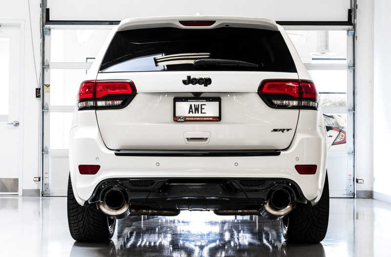 AWE Tuning 2020 Jeep Grand Cherokee SRT Track Edition Exhaust - Chrome Silver Tips - Image 9