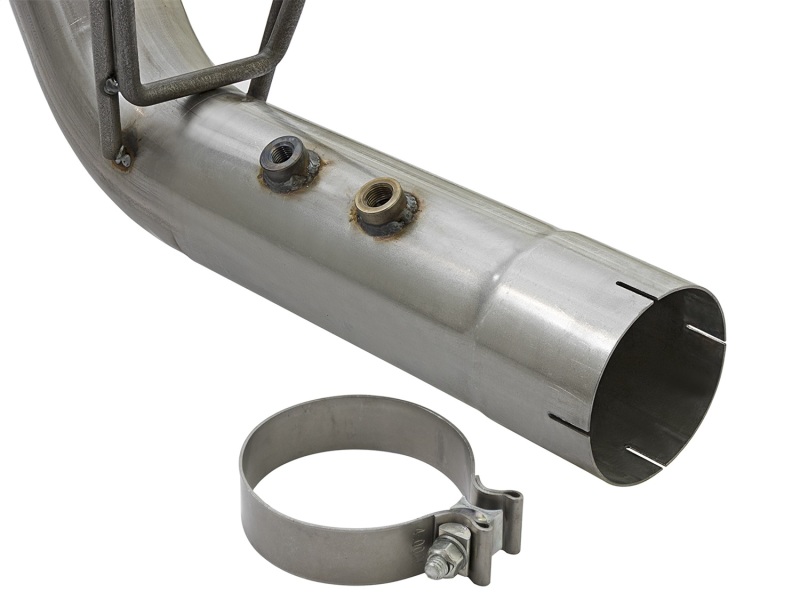 aFe LARGE BORE-HD 4in 409-SS DPF-Back Exhaust w/Dual Black Tips 2017 GM Duramax V8-6.6L (td) L5P - Image 3