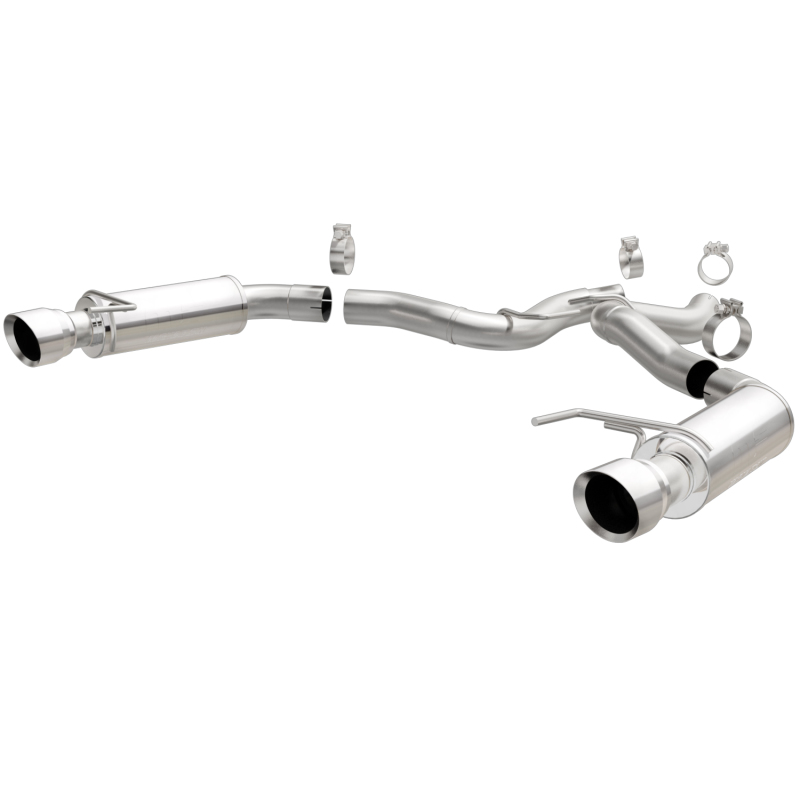 MagnaFlow Axle Back, SS, 3in, Competition, Dual Split Polished 4.5in Tip 2015 Ford Mustang GT V8 5.0 - Image 2