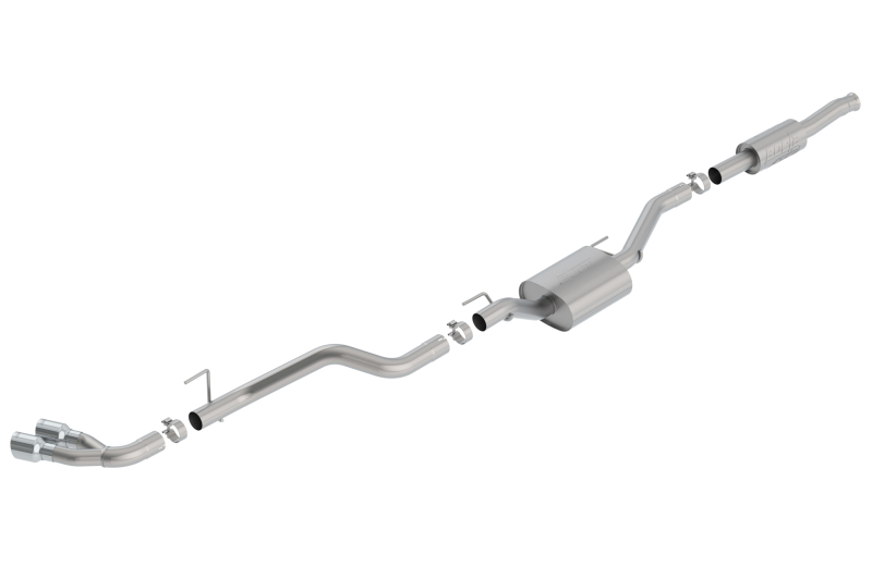 Borla 2020 Jeep Gladiator JT 3.6L V6 AWD ATAK Dual Side Catback w/ Chrome Tips - Image 4