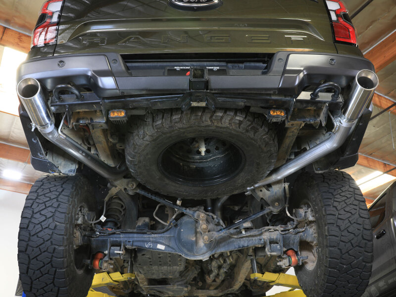 aFe 24-25 Ford Ranger Raptor Vulcan Series 3in 304 SS Cat-Back Exhaust w/ Polished Tips - Image 8