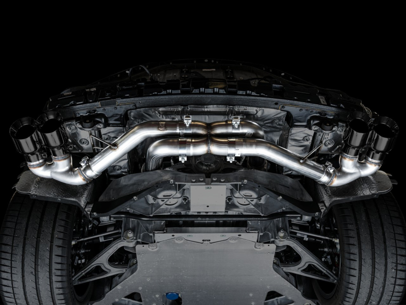AWE Tuning 2020 Chevrolet Corvette (C8) Track Edition Exhaust - Quad Diamond Black Tips - Image 10