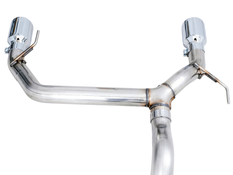 AWE Tuning 2021+ Ford Bronco 0FG Dual Rear Exit Exhaust w/Chrome Silver Tips & Bash Guard - Image 3