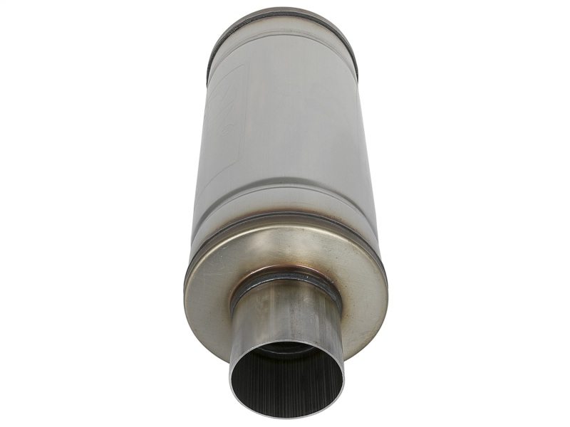 aFe MACH Force-Xp 409 SS Muffler 3in Center/Center 14in L x 6in Dia - Round Body - Image 5