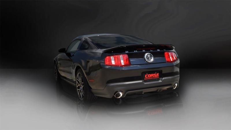 Corsa 2011-2012 Ford Mustang Shelby GT500 5.4L V8 Polished Sport Axle-Back Exhaust - Image 2