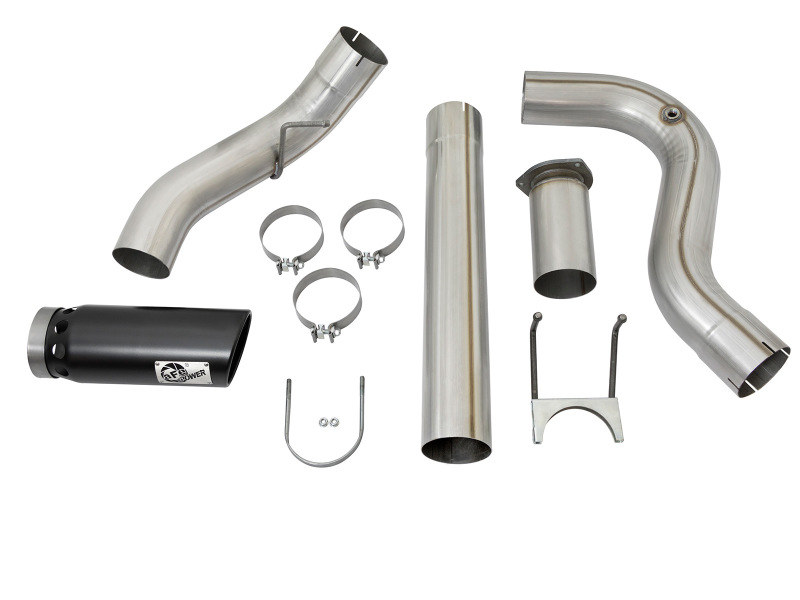 aFe Large Bore-HD 5in DPF Back 409 SS Exhaust System w/Black Tip 2017 Ford Diesel Trucks V8 6.7L(td) - Image 9