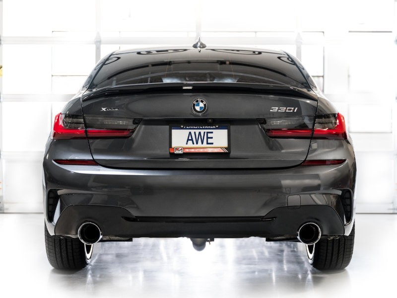 AWE 19-23 BMW 330i / 21-23 BMW 430i Base G2X Touring Axle Back Exhaust - Chrome Silver - Image 5