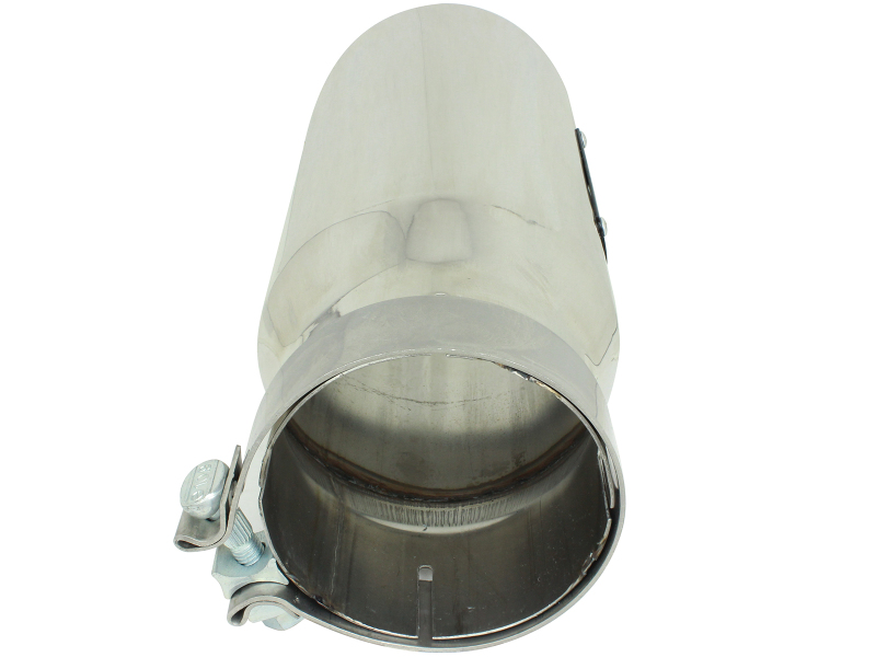 aFe MACH Force-Xp Universal Exhaust Tip 4 IN Inlet x 5 IN Outlet x 12 IN L- Polished Tip - Image 2