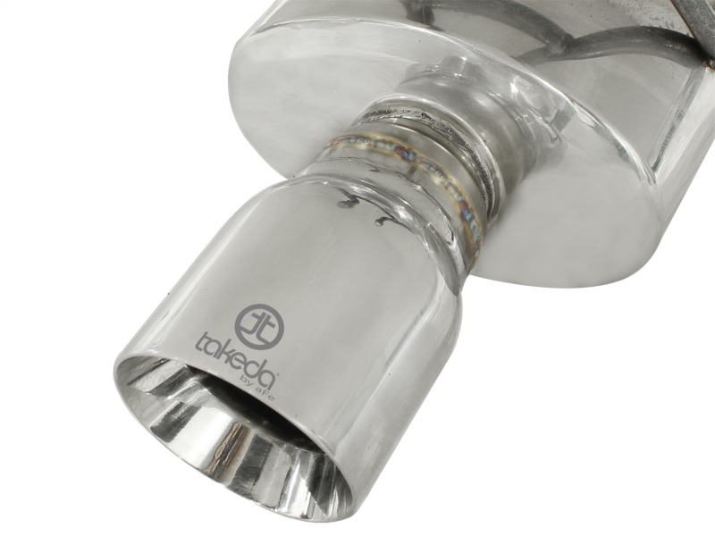 aFe Takeda Exhaust 2.5in Dia 304SS Axle-Back w/Polished Tip 06-11 Honda Civic EX Sedan L4 1.8L - Image 3