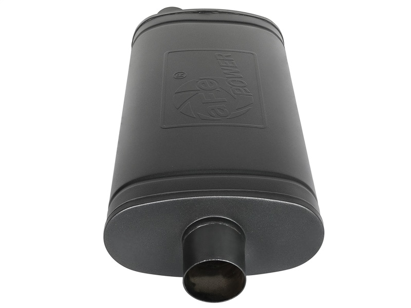 aFe MACH Force-Xp 409 SS Muffler w/ Black Finish 3in Center/Offset 22in L x 11in x 5in - Oval Body - Image 2