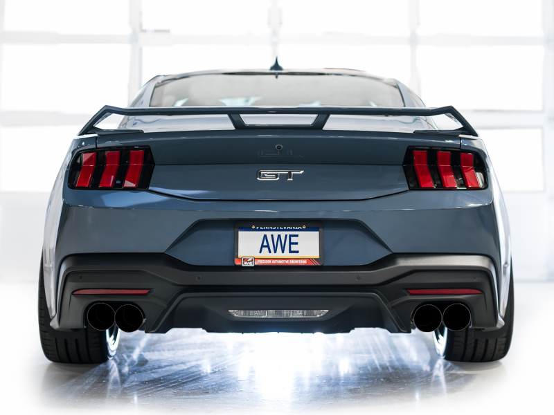 AWE 2024 Ford Mustang GT Fastback S650 RWD SwitchPath Catback Exhaust w/ Quad Diamond Black Tips - Image 6