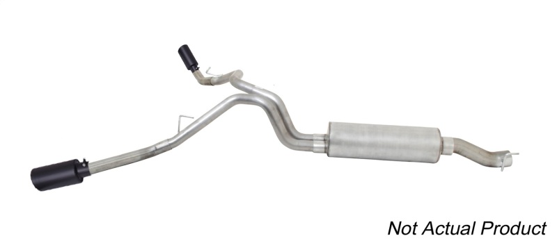 Gibson 19-23 Chevrolet Silverado/GMC Sierra 1500 4.3L-5.3L Crew Cab Black Elite Cat-Back Exhaust - Image 2