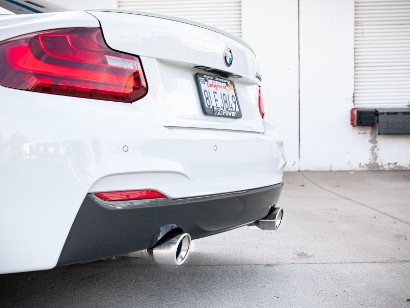 aFe MACHForce XP 3in to 2.5in 304 SS Axle-Back Exhaust w/ Polished Tips 14-16 BMW M235i - Image 4