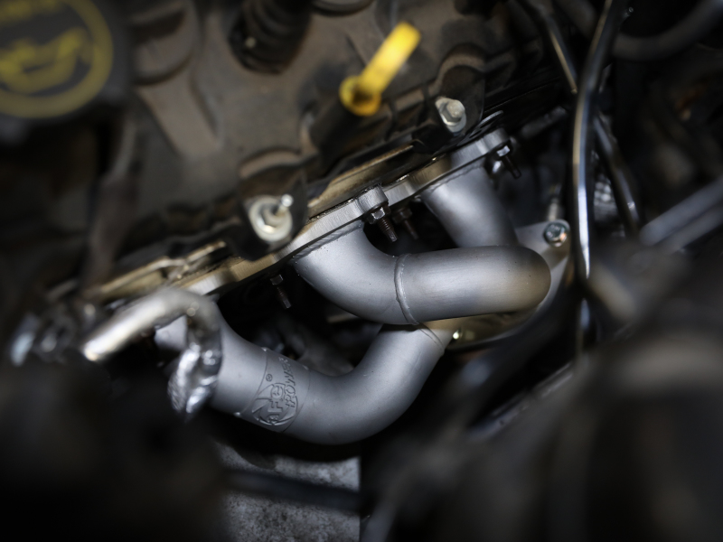 aFe Twisted Steel Shorty Header 11-17 Ford Mustang V6-3.7L - Titanium Coat Finish - Image 5