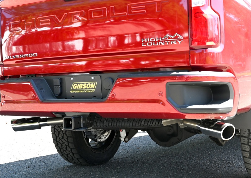 Gibson 20-22 Silverado/GMC Sierra 2500 HD 6.6L Crew Cab (Long Bed) Cat-Back Dual Extreme Exhaust - Image 3