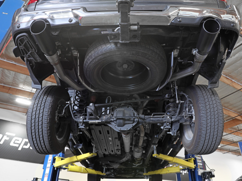 aFe Large Bore-HD 3 IN 409 Stainless Steel DPF-Back Exhaust System w/Black Tip RAM 1500 20-21 V6-3.0 - Image 9