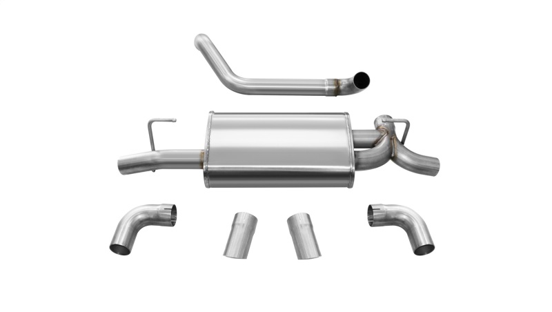 Corsa 2018-2025 Jeep Wrangler JL 2.5in Dual Rear Turn Down Exit Sport Axle-Back Exhaust - Image 2