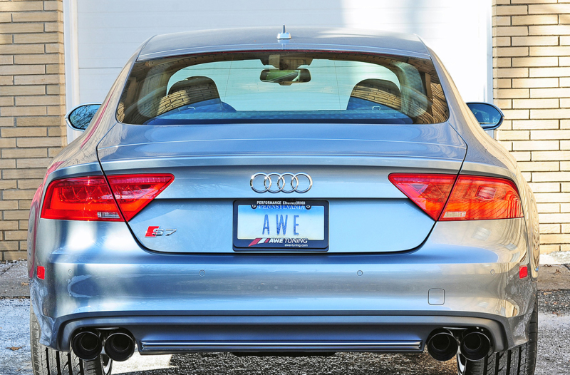 AWE Tuning Audi C7 / C7.5 S7 4.0T Track Edition Exhaust - Diamond Black Tips - Image 3