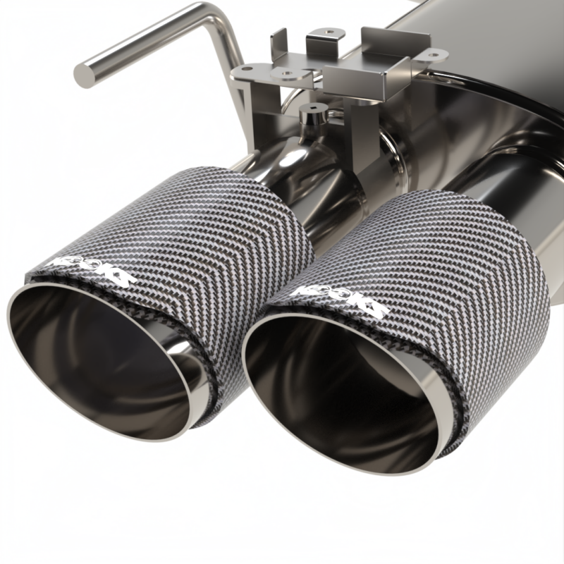 Kooks 18-24 Ford Mustang GT 5.0 3in. Valved Touring Cat-Back Exhaust - Carbon Tips - Image 2