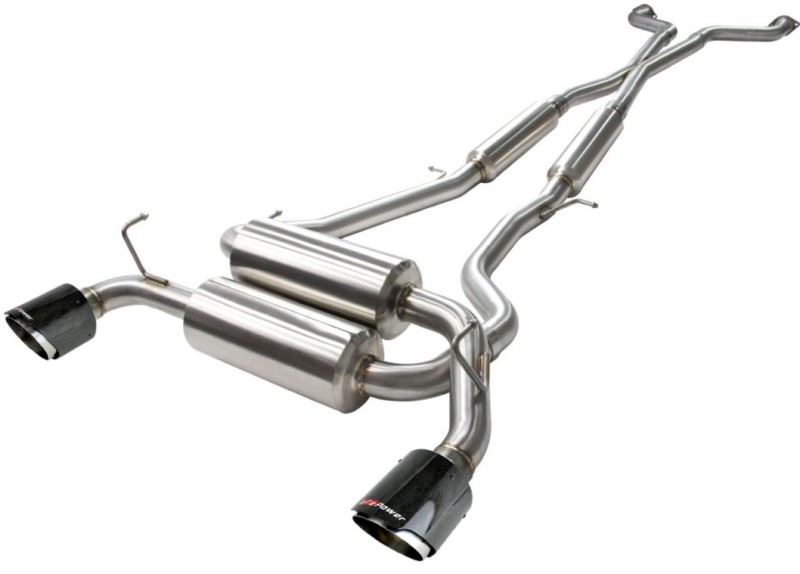 aFe Takeda 2-1/2in 304SS Cat-Back Exhaust Infiniti G37 08-13/Q60 14-15 V6-3.7 w/ Carbon Fiber Tips - Image 6