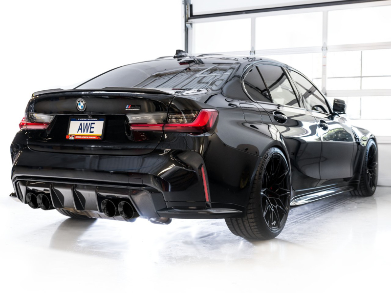AWE Track Edition Catback Exhaust for BMW G8X M3/M4 - Diamond Black Tips - Image 3