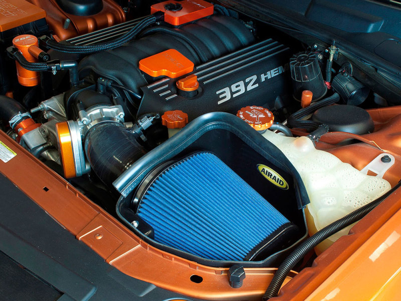 Airaid 11-14 Dodge Charger/Challenger MXP Intake System w/ Silicone Tube (Dry / Black Media) - Image 2
