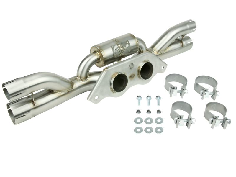 aFe Power MACHForce XP 304 Stainless Secondary Muffler Delete Pipe 14-19 Porsche 911 GT3 3.8L/4.0L - Image 7