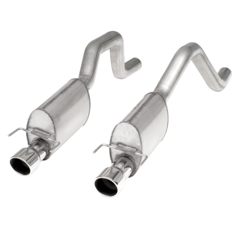 Stainless Works 2006-13 Corvette C6ZO6/ZR1 3in Axleback Chambered Mufflers Dual 4in Rolled Edge Tips - Image 2