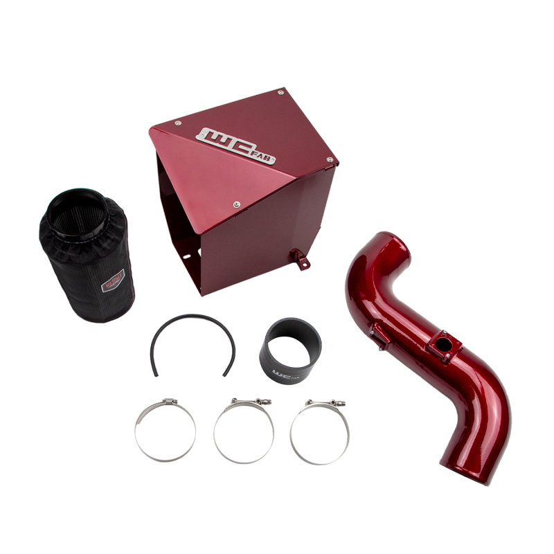 Wehrli 11-16 Chevrolet Duramax LML 4in Intake Kit - WCFab Red - Image 2