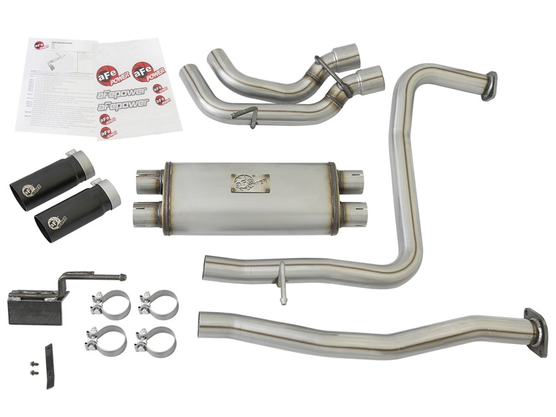 aFe POWER Rebel Series 2-1/2in 409 SS Cat Back Exhaust w/ Black Tips 16-17 Nissan Titan V8 5.6L - Image 9