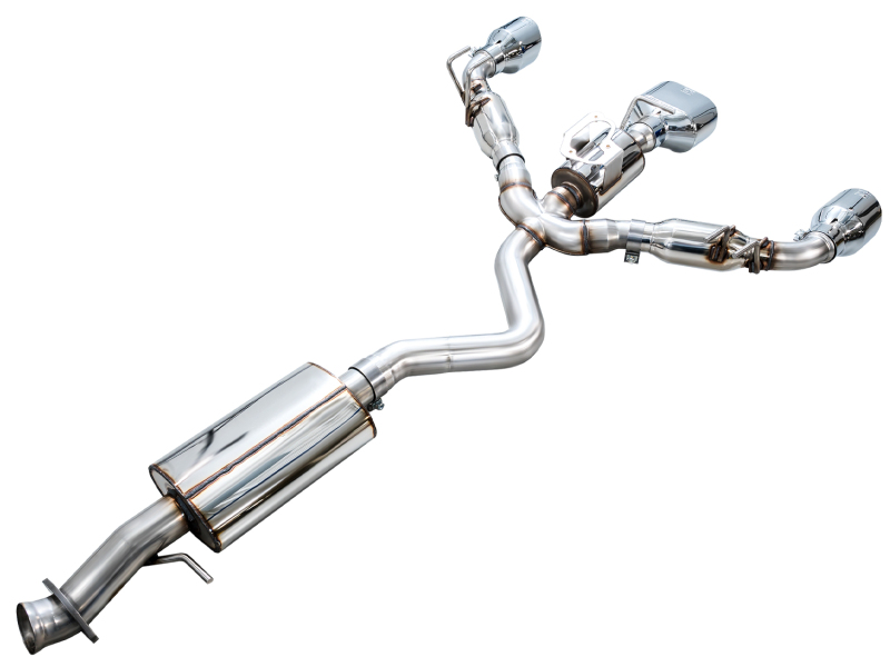 AWE 23-24 Toyota GR Corolla Touring Edition Catback Exhaust - Chrome Silver Tips - Image 4