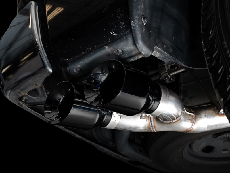 AWE Tuning 09-18 RAM 1500 5.7L (w/o Cutout) 0FG Single Side Exit Cat-Back Exhaust - Diamond Blk Tips - Image 2