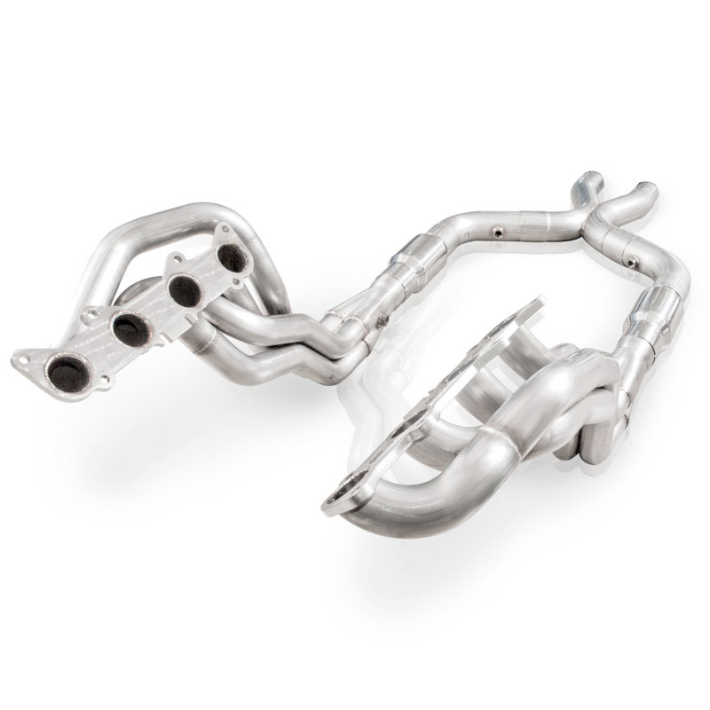 Stainless Power 2011-14 Mustang GT Headers 1-7/8in Primaries High-Flow Cats 3in X-Pipe - Image 2