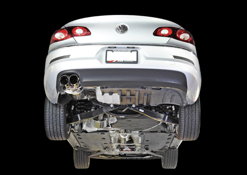 AWE Tuning VW CC 2.0T Touring Edition Performance Exhaust - Diamond Black Tips - Image 2