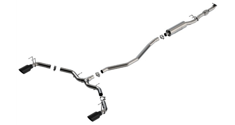 Borla 2023 Integra/22-23 Civic Si 1.5L 4 CYL. MT FWD 4DR 2.50in S-Type Catback Exhaust Black Chrome - Image 2