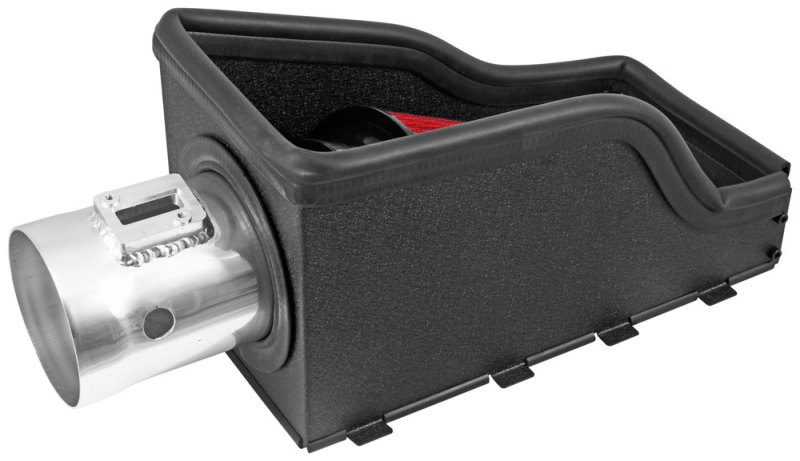 Spectre 11-14 Ford F-Series SD V8-6.7L DSL Air Intake Kit - Polished w/Red Filter - Image 7
