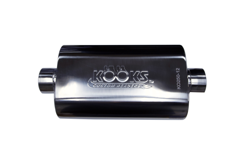 Kooks Universal 2 1/2in Center/Center Oval Muffler (4x8x12) - Image 3