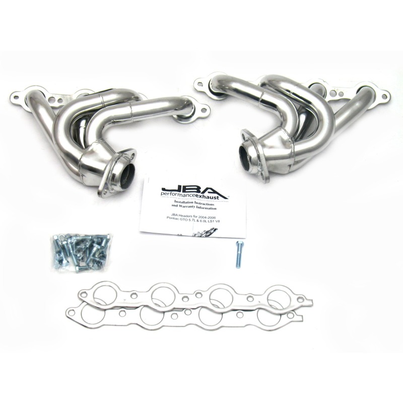 JBA 04-06 Pontiac GTO 5.7/6.0L LS 1-5/8in Primary Silver Ctd Cat4Ward Header - Image 2