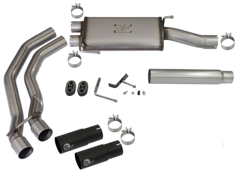 aFe Rebel Exhausts Cat-Back SS Ford F-150 04-08 V8 4.6/5.4L w/ Black Tips - Image 8