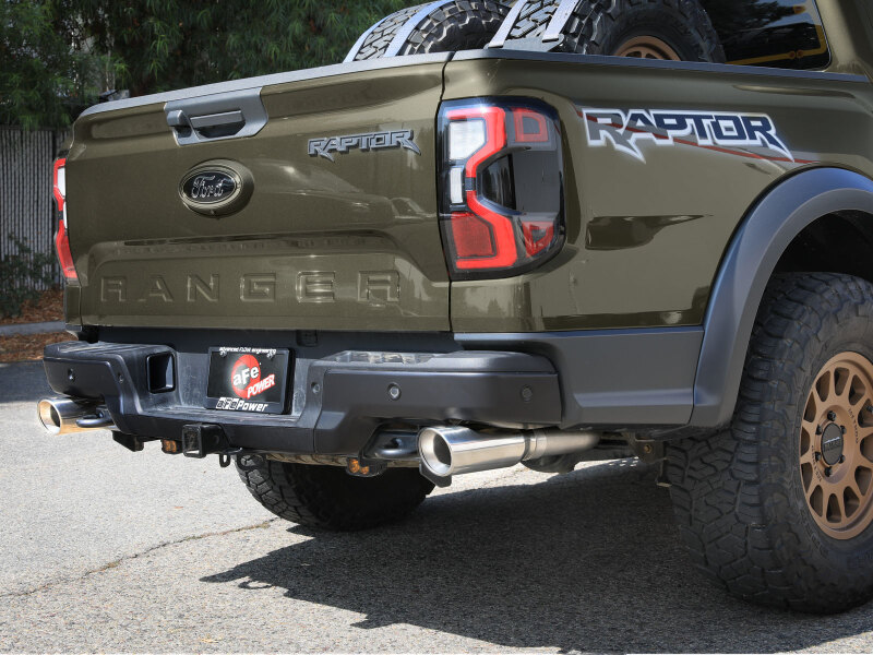 aFe 24-25 Ford Ranger Raptor Vulcan Series 3in 304 SS Cat-Back Exhaust w/ Polished Tips - Image 5