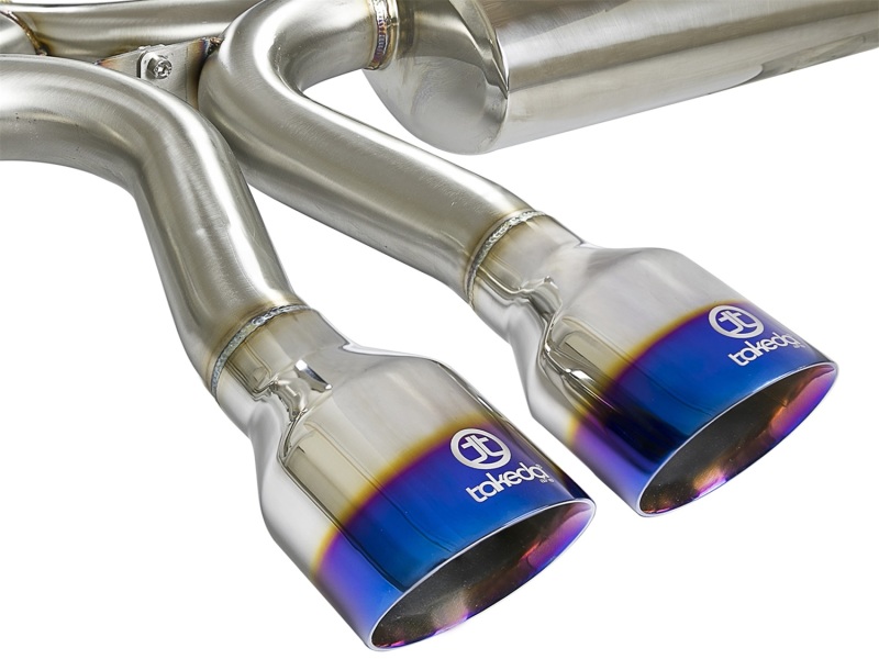 aFe Takeda 3in 304 SS Cat-Back Exhaust System w/ Blue Tips 2017 Honda Civic Si I4 1.5L (t) - Image 6