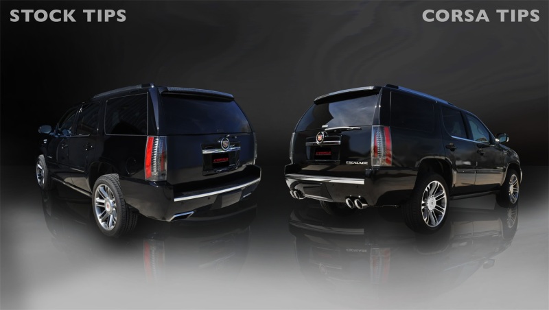 Corsa 2012-2014 Cadillac Escalade DUB 6.2L V8 Polished Sport Cat-Back Exhaust - Image 3