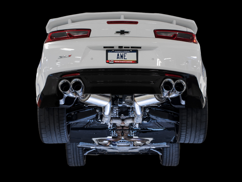 AWE Tuning 16-19 Chevrolet Camaro SS Axle-back Exhaust - Touring Edition (Quad Chrome Silver Tips) - Image 2