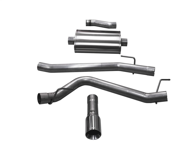 Corsa 2020-2025 Jeep Gladiator JT 3.6L Single Side Exit Cat-Back Exhaust w/ Single 4in Polished Tip - Image 2