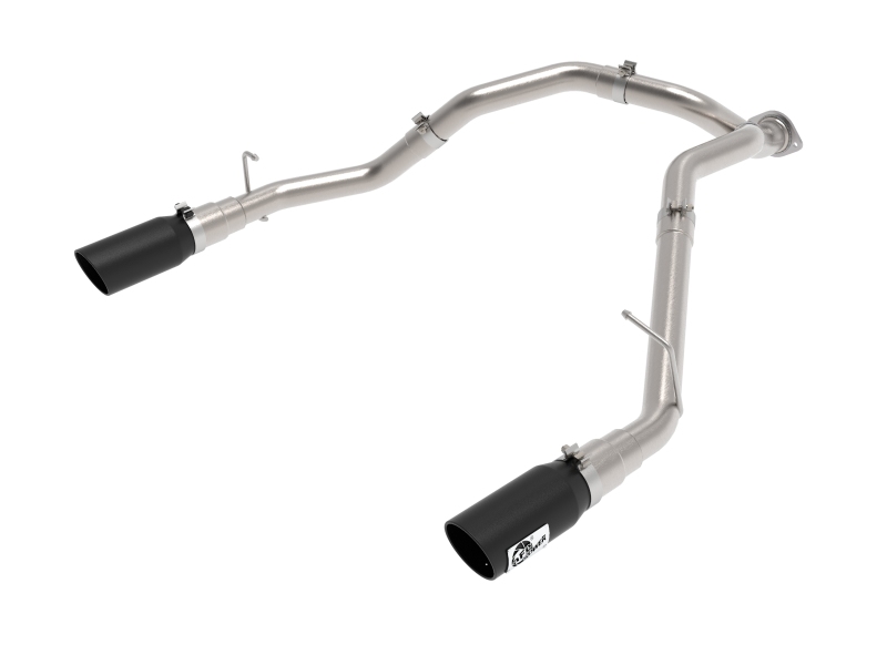 aFe Large Bore-HD 3 IN 409 Stainless Steel DPF-Back Exhaust System w/Black Tip RAM 1500 20-21 V6-3.0 - Image 4