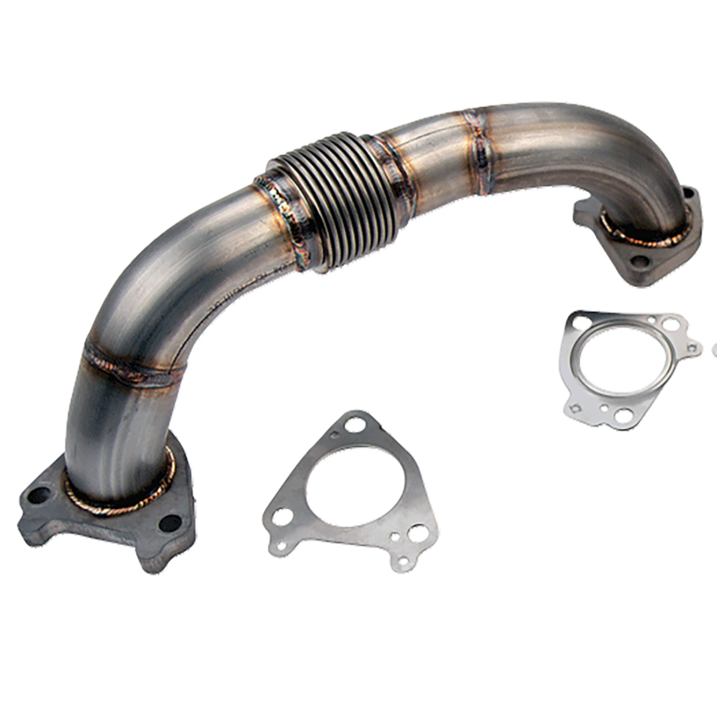 Wehrli 01-16 Chevrolet 6.6L Duramax 2in Stainless Driver Side Up Pipe w/Gaskets (Single/Twin Turbo) - Image 2