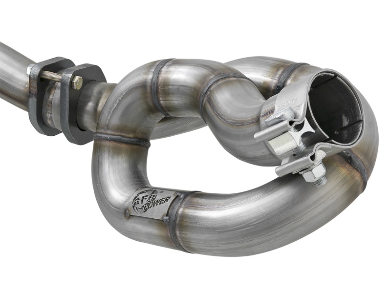 aFe POWER Twisted Steel Y-Pipe w/ Loop Relocation Pipe 12-18 Jeep Wrangler (JK) V6 3.6L - Image 2