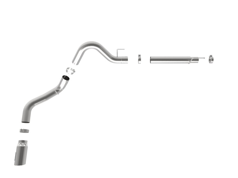 aFe 2021 Ford F-150 V6-3.0L (td) Large Bore 409 SS DPF-Back Exhaust System w/ Polished Tip - Image 6