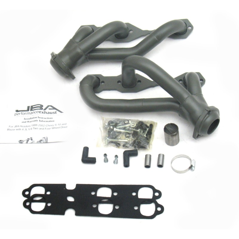 JBA 88-95 & 02-03 GM S-Truck 4.3L V6 4WD 1-1/2in Primary Ti Ctd Cat4Ward Header - Image 2